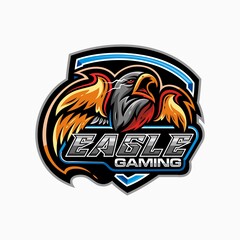 Eagle mascot logo design. Eagle esport logo design concept for gaming and tshirt design