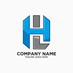 HL initial logo simple concept for business company