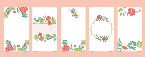 Collection of spring holiday with flower.Editable vector illustration for website, invitation,postcard and banner