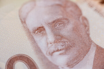 Naklejka premium World money collection. Fragments of Canada money