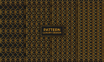 Seamless luxury pattern geometric set, decorative wallpaper.