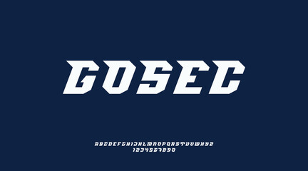 Obraz premium Modern sporty font, suitable for logo, logotype, monogram, flyer, poster