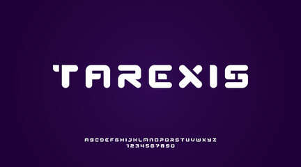 Bold modern and futuristic stencil font, suitable for logo, logotype, monogram, flyer, poster