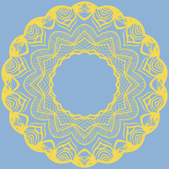 Vector pattern of flowers, mandala flower. Elements for greeting cards, invitations, and store design. Pattern in a circle.