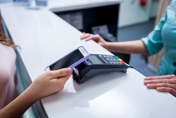 Mobile payments concept with modern NFC technology