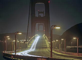 Golden Gate Bridge at night, San Francisco