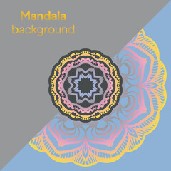 Oriental pattern, vector illustration. Business card or invitation. Vintage decorative elements.