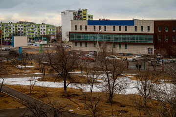 Fototapeta premium Актау в январе. Виды города