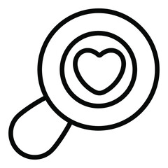 love search, find simple line icon collection for valentine day.