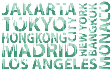 custom font themed city cities in the world