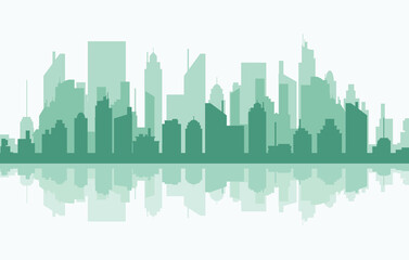 Fototapeta na wymiar simple design city silhouette illustration