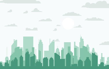 simple design city silhouette illustration