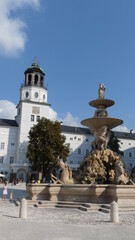 Residenzbrunnen und Residenzpalast in Salzburg, Österreich