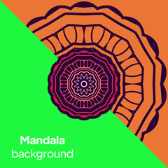 Round mandala on background. Vector boho mandala