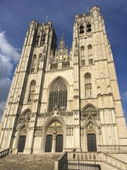 Obraz premium european gothic cathedral facade