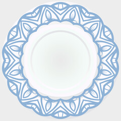 Floral rosette. Round mandala pattern. Vector illustration