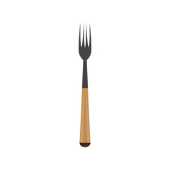 Fork vector illustration icon knife design cutlery. Cooking symbol silverware silhouette kitchen utensil equipment tool. Metal breakfast object sign fork