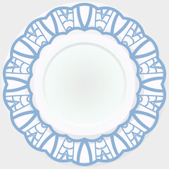 Easy mandala like flower . Round rosette. Vector iilustration