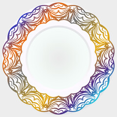 Abstract Floral rosette. Vector illustration.