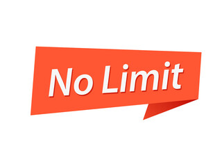 No limit banner design vector