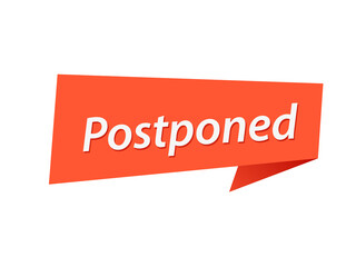 Postponed banner design vector, Postponed