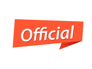 Official banner design vector, Official text