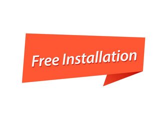 Free installation banner design vector