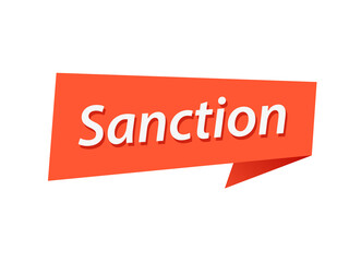 Sanction banner design vector, Sanction