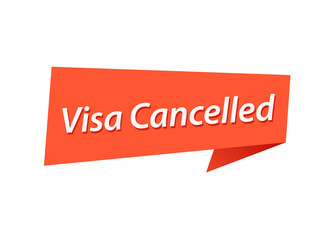 Visa Cancelled banner design vector