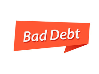 Bad Debt banner design vector