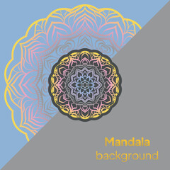 Mandala banner. Decorative flower mandala background with place for text. Vector illustration