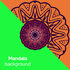 Flower-shaped mandala, Color pattern. Vector illustration