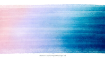 Abstract watercolor background by gradient colorful pastel color pink to blue with paper texture for banner, background.