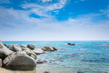 Rocks in Porto Sa Ruxi shore