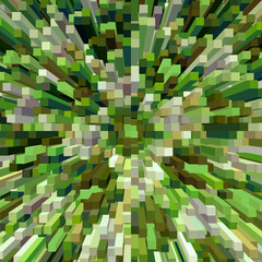 Overhead aerial view of 3d green abstract modern city district residential area 