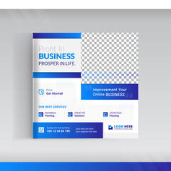 Digital marketing agency social media post and web banner or square banner