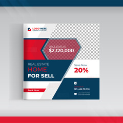 Elegant home for sale social media banner or square