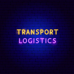 Obraz premium Transport Logistics Neon Text