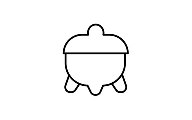 白黒の葬儀アイコン、香炉