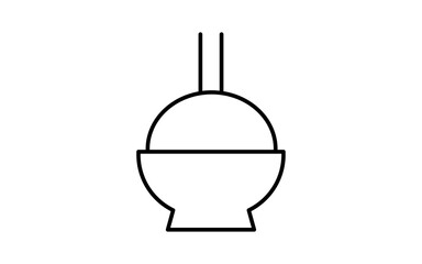 白黒の葬儀アイコン、一膳飯