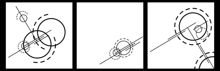 Trendy abstract creative minimalist art geometric shapes composition