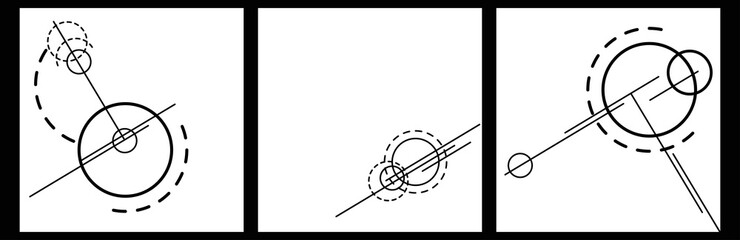 Trendy abstract creative minimalist art geometric shapes composition