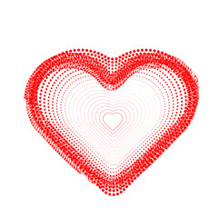 Set of Hearts . One line Shapes for your design.  Valentine's Day signs. Vector illustration.