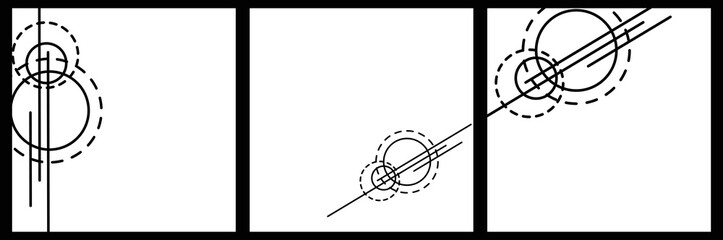 Trendy abstract creative minimalist art geometric shapes composition