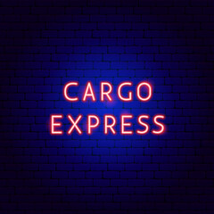 Obraz premium Cargo Express Neon Text