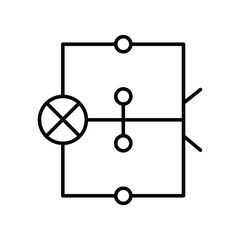 electrical Circuit diagram line icon