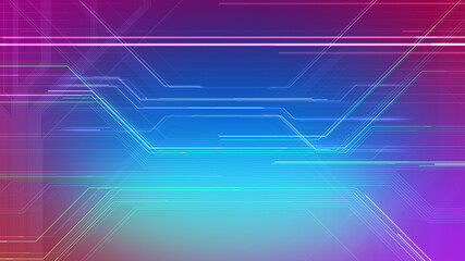 Digital Circuit Network Technology internet data space 3D illustration.