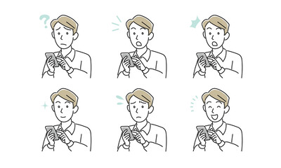 スマホを使うサラリーマン