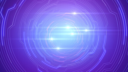 Digital Circuit Tunnel Network Technology internet data 3D illustration