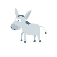 Obraz na płótnie Canvas donkey in flat style. isolated vector